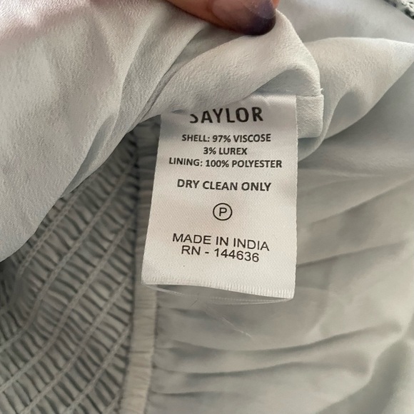 Saylor Edan Woodblock Floral Print Ruffled Smocked Mini Skirt EUC Size Small - Picture 10 of 11